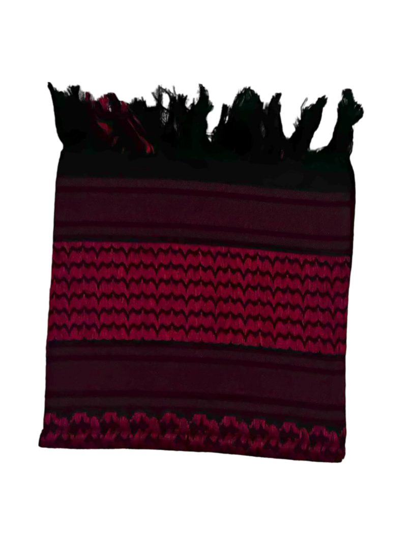 Shadow Black and Red Keffiyeh