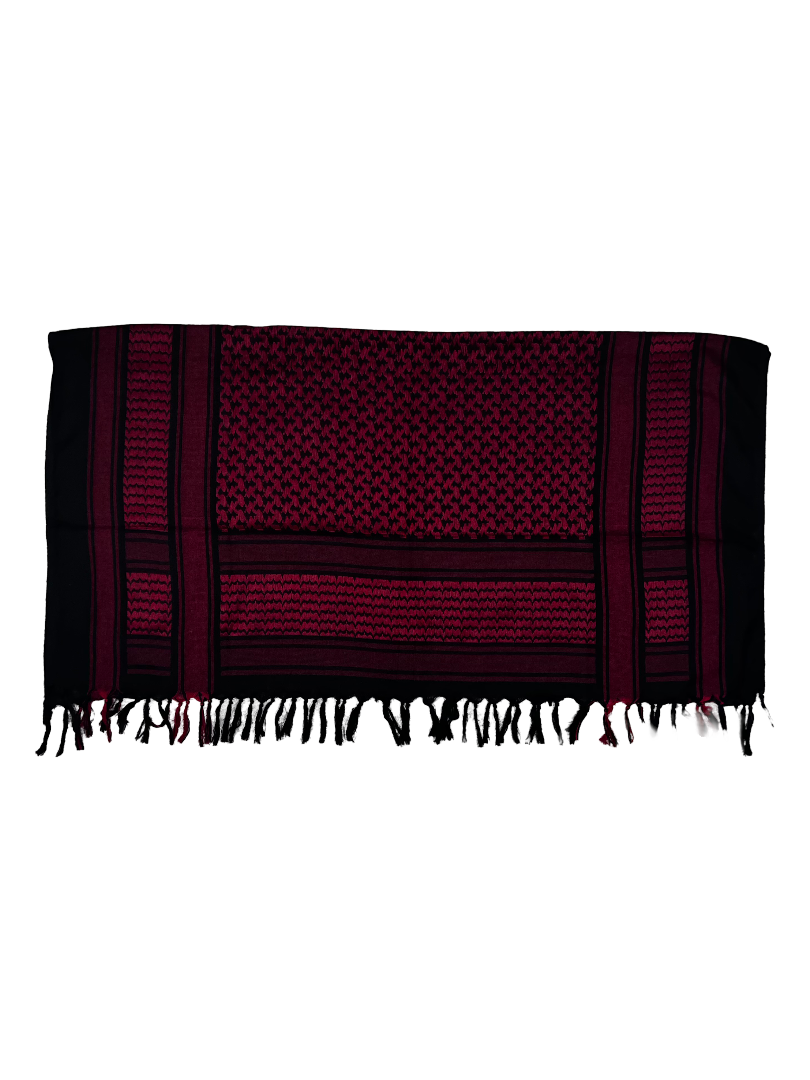 Shadow Black and Red Keffiyeh