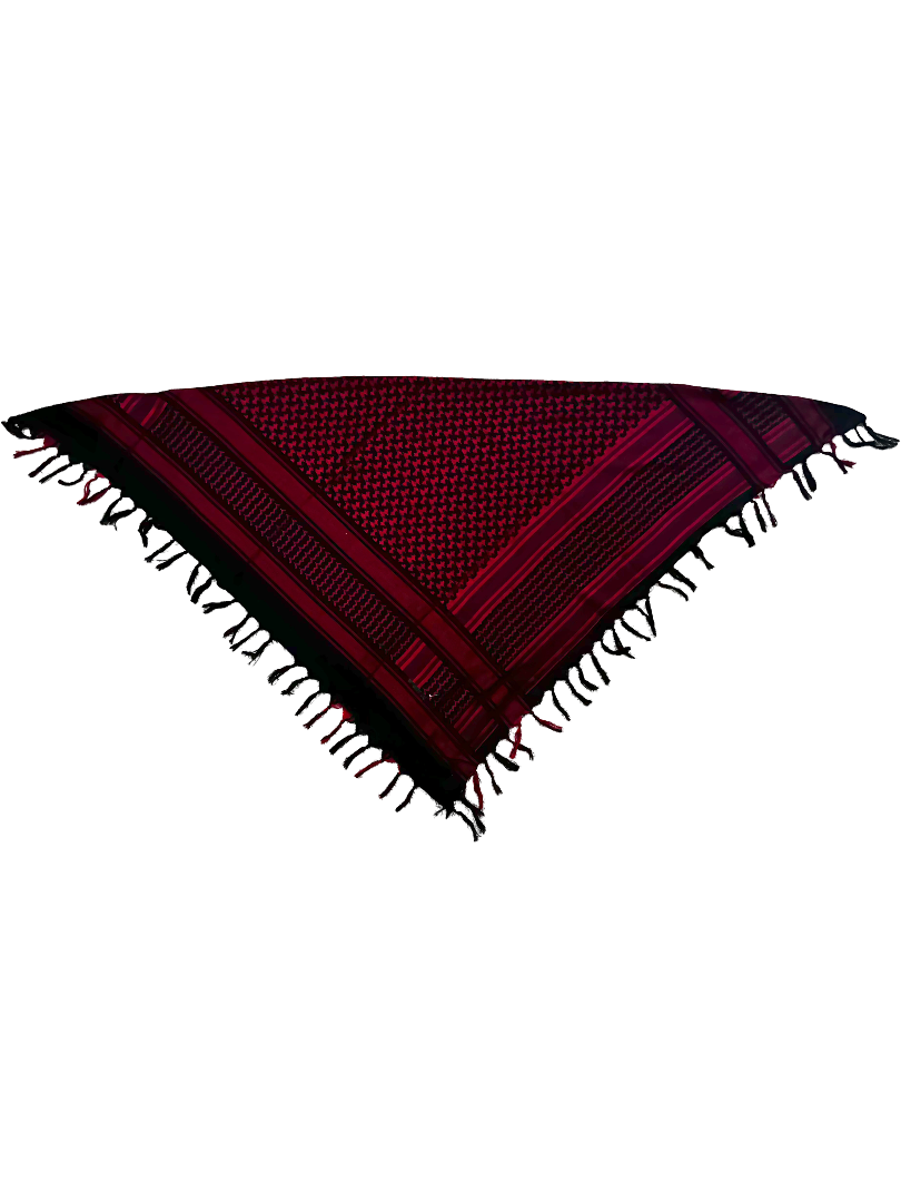 Shadow Black and Red Keffiyeh