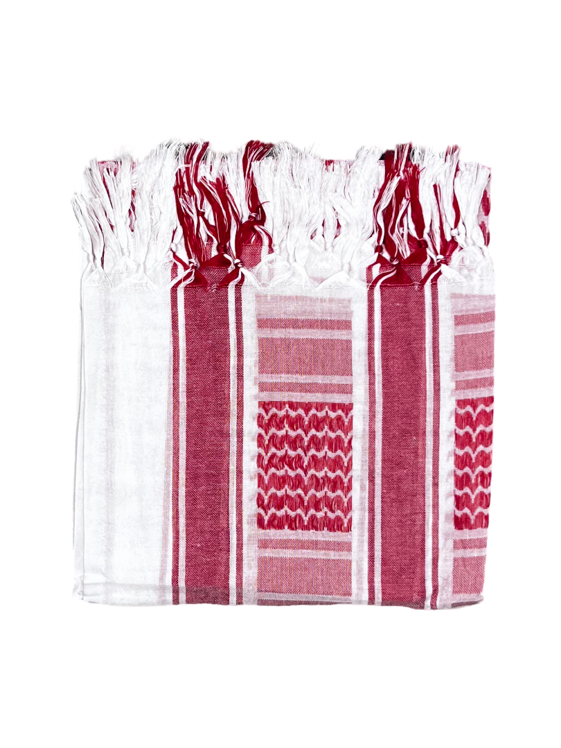 Classic Jordanian Red and White Keffiyeh