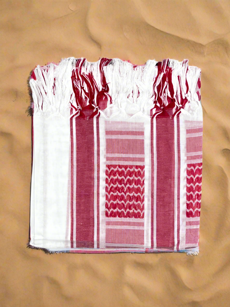 Classic Jordanian Red and White Keffiyeh