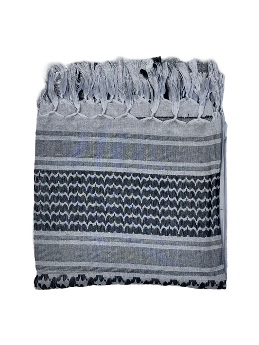 Gray and Black keffiyeh